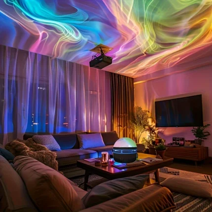 LED Galaxy Projection Light, 2-in-1 Northern Light Projector, Bedroom Night Light, Children's Room Decoration, Party Decoration