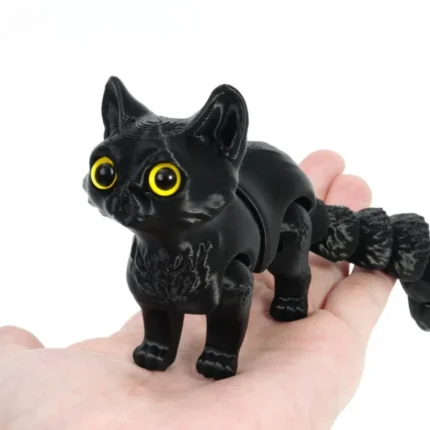 3D Printed Cute Cats Home,Tail Joint Movable Home Ornament Room Decor Funny Car Decor Desktop Decorations A Gift To Boyfriend